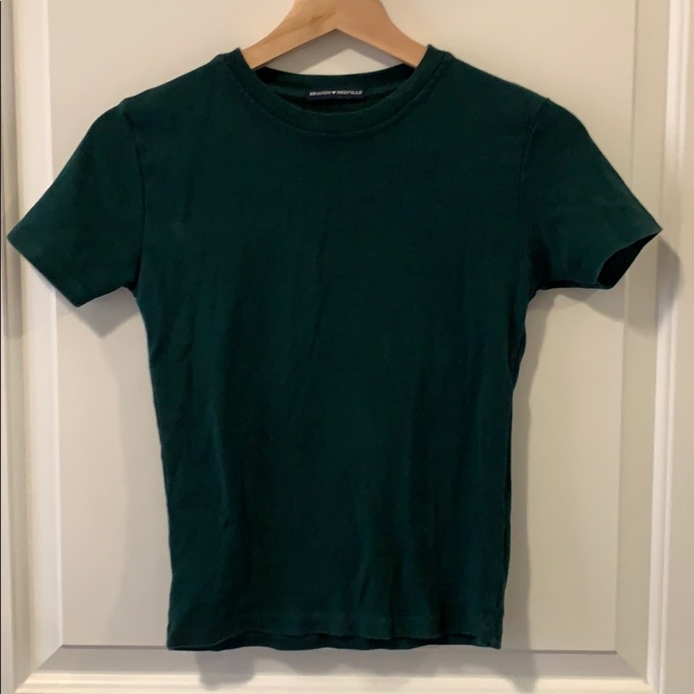 Dark Green Brandy Melville Short Sleeve Tee